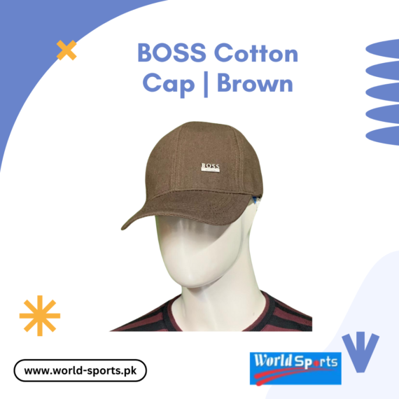 BOSS Cotton Cap for Men – Premium Adjustable Brown Baseball Cap | Lightweight & Breathable