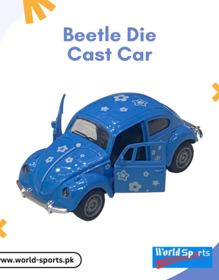 Beetle Die-Cast Car – Classic Volkswagen Metal Model Toy with Pull-Back Action & Openable Doors