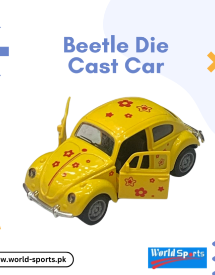 Beetle Die-Cast Car – Classic Volkswagen Metal Model Toy with Pull-Back Action & Openable Doors