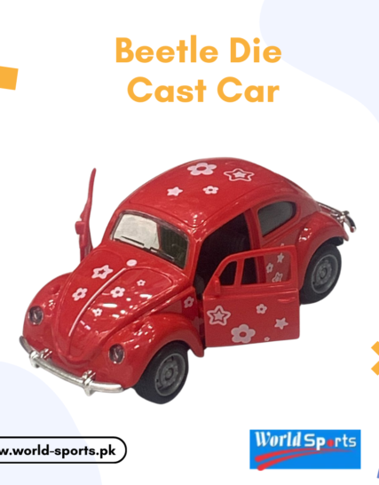 Beetle Die-Cast Car – Classic Vintage Metal Model Toy Car with Openable Doors & Pull-Back Action