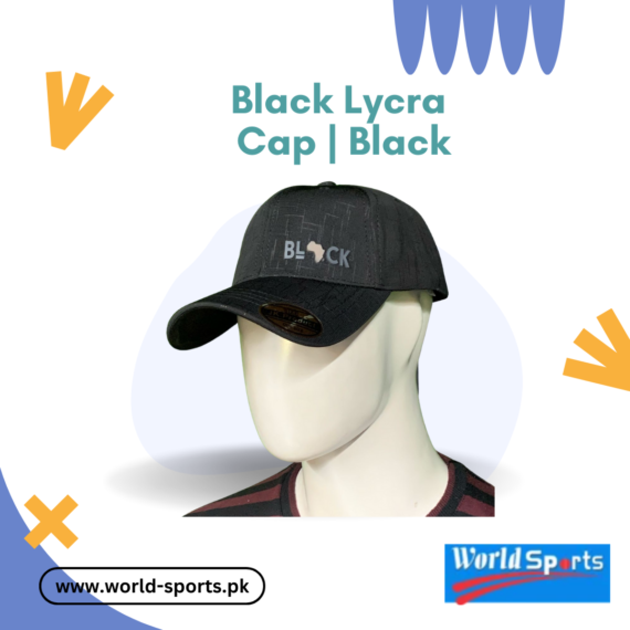 Black Lycra Cap for Men – Stretchable & Breathable Black Sports Cap for Outdoor & Casual Wear