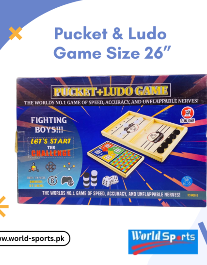 Pucket & Ludo Game – 26” Large Wooden Board Game Set for Fast-Paced Fun & Classic Family Play