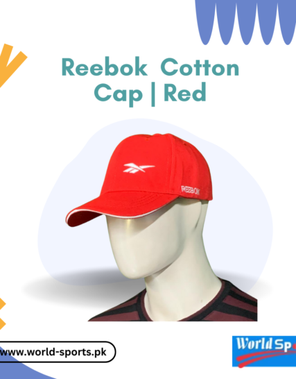 Reebok Cotton Cap for Men | Premium Adjustable Red Baseball Cap – Stylish & Breathable